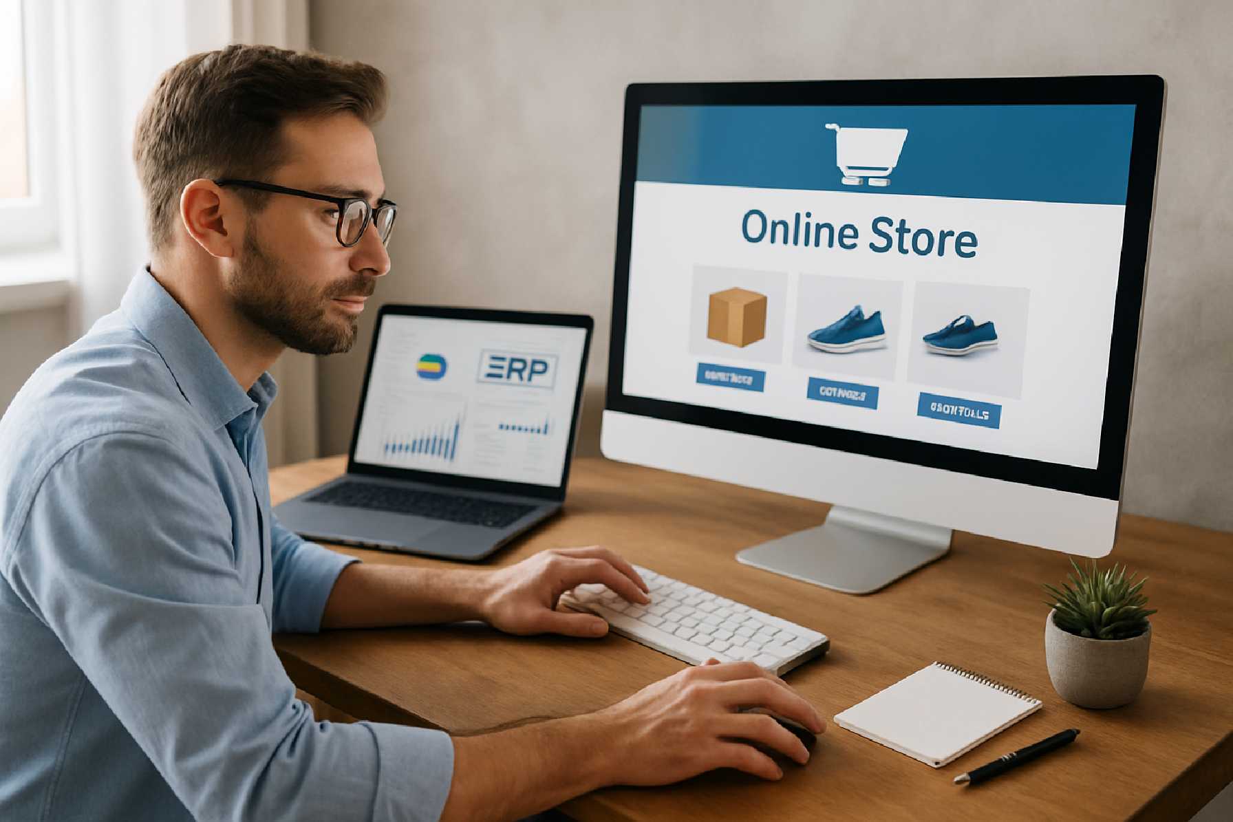 בניית אתר מסחר עם אינטגרציה ל-ERP
